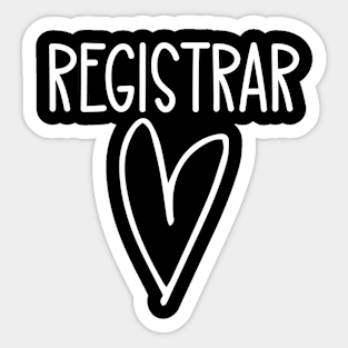 Registrar Heart Sticker